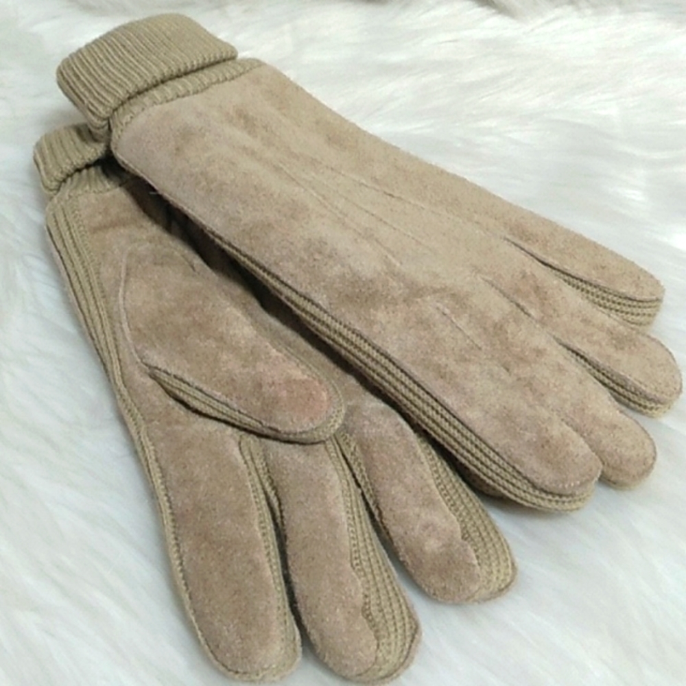 Vintage Genuine Leather Gloves Sz.L Made In Taiwan Unisex